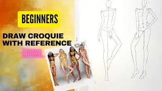 Draw Croquie with The Help of Reference picture || Croquie Poses || Fashion illustration