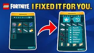 LEGO Fortnite Build Menu Filters