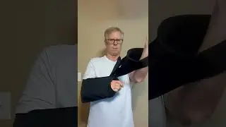 How to put on the SlingThing with one hand #rangemaster #slingthing #armsling #neckpain