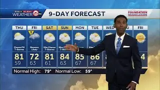 Storm chances return to the forecast on Thursday