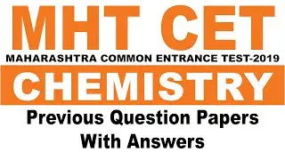 MHTCET 2019 CHEMISTRY  Question Papers With Answers