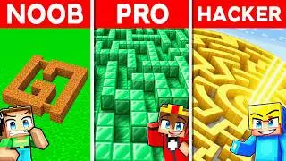 Minecraft NOOB vs PRO vs HACKER: RIESEN LABYRINTH BAU CHALLENGE ⛏