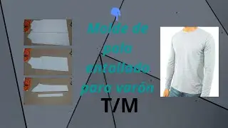 MOLDE DE POLO ENTALLADO PARA HOMBRE T/M 🖊📐📏✂👕🙂🙂☝️☝️👍