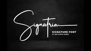 Signatria Font | Handwritten Signature Font