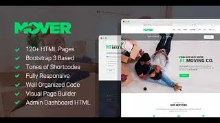 Mover - Moving/Delivery Company HTML Template with Page Builder and Dashboard HTML pages |
