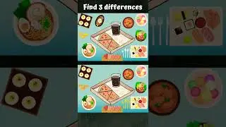 Find 3 differences 🍕🌯 #shorts