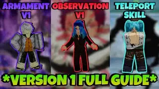 UNLOCKING ARMAMENT HAKI V1 + OBSERVATION HAKI V1 + TELEPORT SKILL IN KING LEGACY ROBLOX #roblox