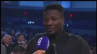 Asamoah Gyan speaking at the 2026 FIFA World Cup Draw Ghana