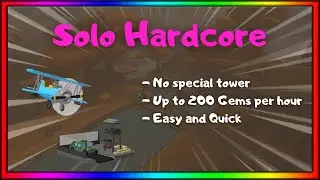 FASTEST AND EASIEST WAY TO GRIND GEMS | Tower Defense Simulator | Roblox