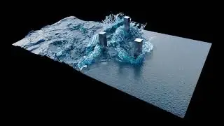 Blender FLIP Fluids. Water Simulation