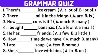 Choose The Right Answer  |  Mixed Level English Grammar Quiz