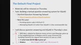 Stanford CS224N  NLP with Deep Learning   Winter 2019   Lecture 9 – Practical Tips for Projects