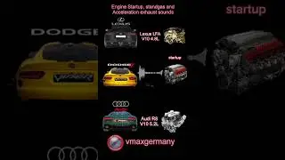 LEXUS LFA V10 vs Dodge Viper V10 vs Audi R8 V10 