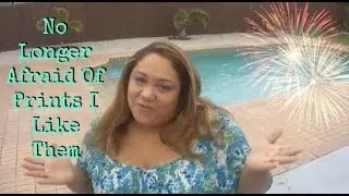 Plus Size Outfit of the Day: Aqua Print Shirt OOTD