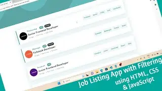 Job Listing with Filtering using HTML, CSS and JavaScript | Frontend Mentor Challenge 