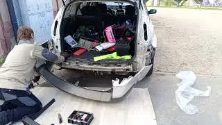 Установка фаркопа на Рено Меган 2 / Montaż haka holowniczego na Renault Megane 2