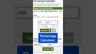 Free Percentage Calculator || Percentage Kaise Nikale Short Video