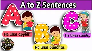 A to Z Sentences | He likes apples | Simple Sentences | WATRstar 