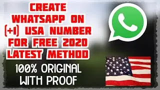 How To Create WhatsApp On USA Virtual Number For Free 2020 | Fake WhatsApp | Latest Method