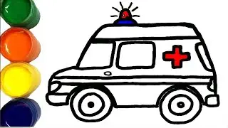 Сурет салу Жедел жәрдем | Bolalar uchun Tez tibbiy yordam rasm chizish | How to draw Ambulance