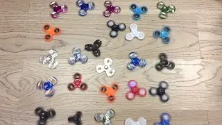 ОЧЕНЬ МНОГО СПИННЕРОВ крутим разные спиннеры светящиеся спиннеры хром спиннер fidget Spinner Chrom