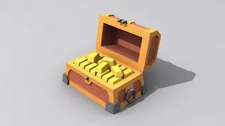 Low Poly | Open Treasure Chest 02