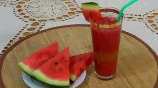 Купили несладкий арбуз? Что делать?  Смузи! Арбузный смузи.