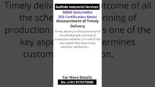 Zed Certification - Timely Delivery 