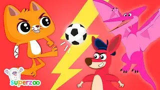 🦕 💖 Берегитесь динозавра, он собирается ткнуть нас в мяч! | СуперЗу