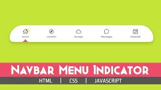 Animated NavBar Menu Indicator using HTML and CSS