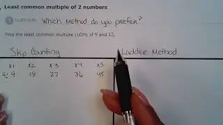 Math with Marilyn -Least Common Multiple