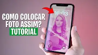IOS 16 - FOTO POR CIMA DO RELOGIO NA TELA DE BLOQUEIO (TUTORIAL)