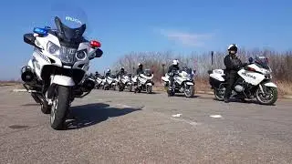 Antrenament moto al Brigăzii Rutiere București