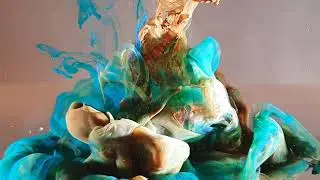 Ink in Motion Blue & Brown #16 in 4K