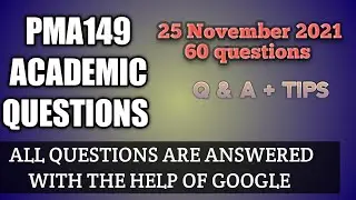 25 November pma149 academic test all asrc important