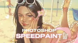 A Warm Summer Painting 🌺 Speedpaint :: draw with me!