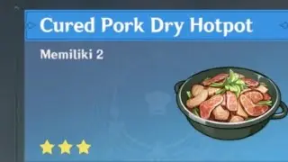 Resep Cured Pork Dry Hotpot ( Genshin Impact )