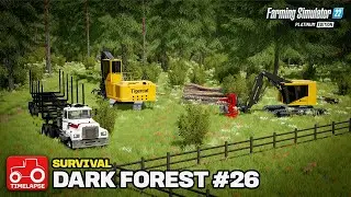 CLEARING TREES TO MAKE CHANGES!! Dark Forest Survival Farming Simulator 22 Timelapse # 26