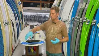 How to re-glue deck pad on Stand Up Paddleboard using contact cement