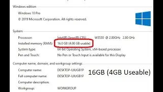 How to fix Useable ram less than installed ram