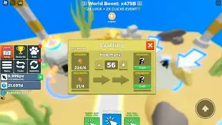 NEW UPDATE SUNKEN CITY ISLAND PET CRAFTING CLICKER SIMULATOR CRAFT HAMMER SHARK,MARINE SERPENT 