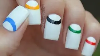 Olympic rings nail art