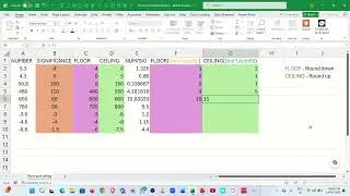 Floor and ceiling Functions in Excel in Tamil
