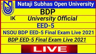 [ NSOU BDP EED-5 Final Exam Live Answers 2021 ] BDP EED-5 Final Exam Live Answers 2021 || 