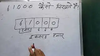 61000 hindi me | 61000 kaise likhate hain | 61000 spelling Hindi & English | हिंदी में