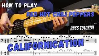Californication - Red Hot Chili Peppers - How to play - Bass Tutorial