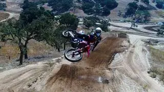Moto whip Slo-Mo at Zaca Station Drone shot 4k 60fps