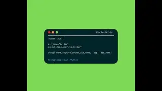 Python shutil - Create a zip folder archive of a directory