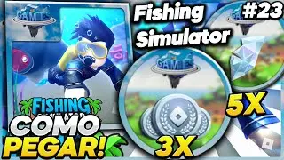 COMO PEGAR TODAS os SILVERS e SHINES do Fishing Simulator do EVENTO THE GAMES do ROBLOX!