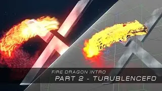 Create A Fire Dragon Intro - Cinema 4D & Turbulence FD Tutorial (Part 2)